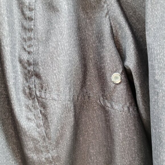 Packable Jacket Womens Plus 1x Gray "Parka In A Pocket" Hooded Zip Intl Details - Picture 15 of 15